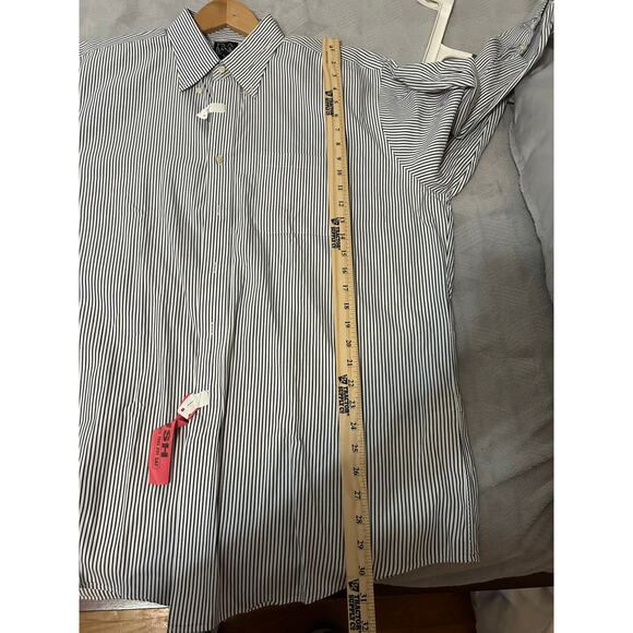 Jos A Banks Gray Striped Men 17-33 Minogrammed SPJ Left Cuff - Picture 6 of 8